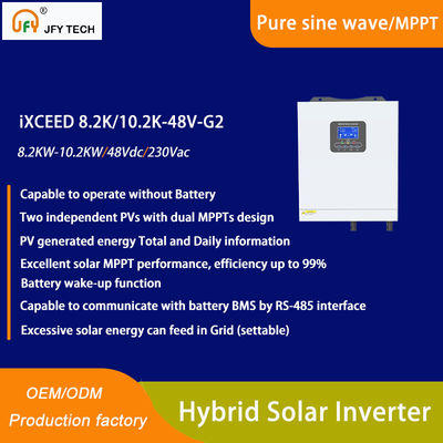 二重MPPTと10.2KW 230Vac出力を持つハイブリッドソーラーインバーター